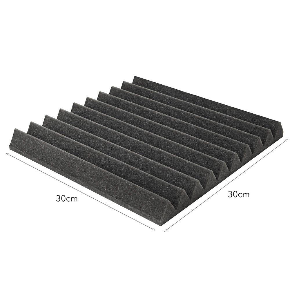 Wygłuszająca pianka akustyczna klin 30x30x2,5 cm antracytowa - 12 szt - obrazek 2