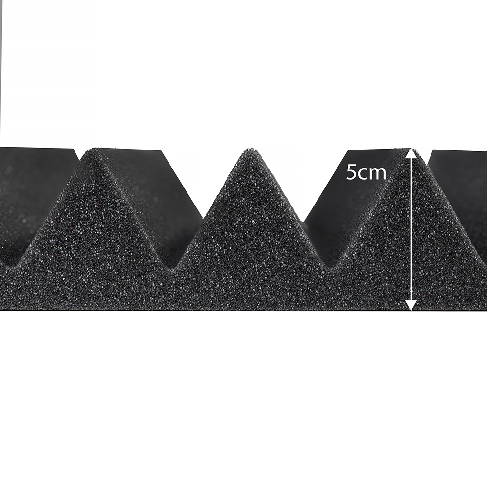 Wygłuszająca pianka akustyczna klin 50x50x5 cm antracytowa - 1 szt - obrazek 3