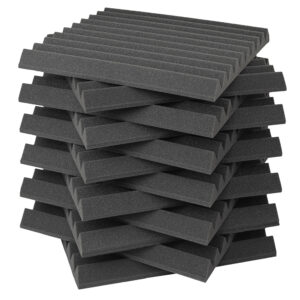 Wygłuszająca pianka akustyczna klin 50x50x5 cm antracytowa - 12 szt
