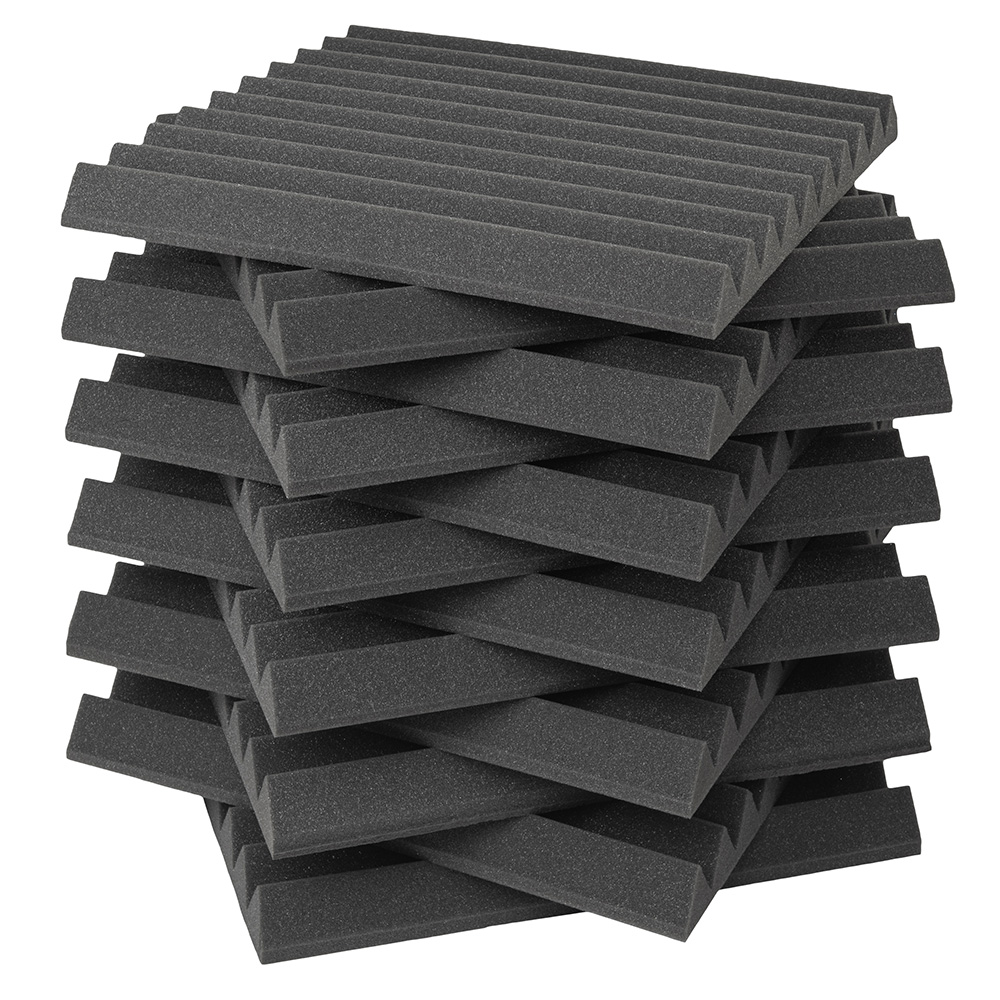 Wygłuszająca pianka akustyczna klin 30x30x2,5 cm antracytowa - 12 szt