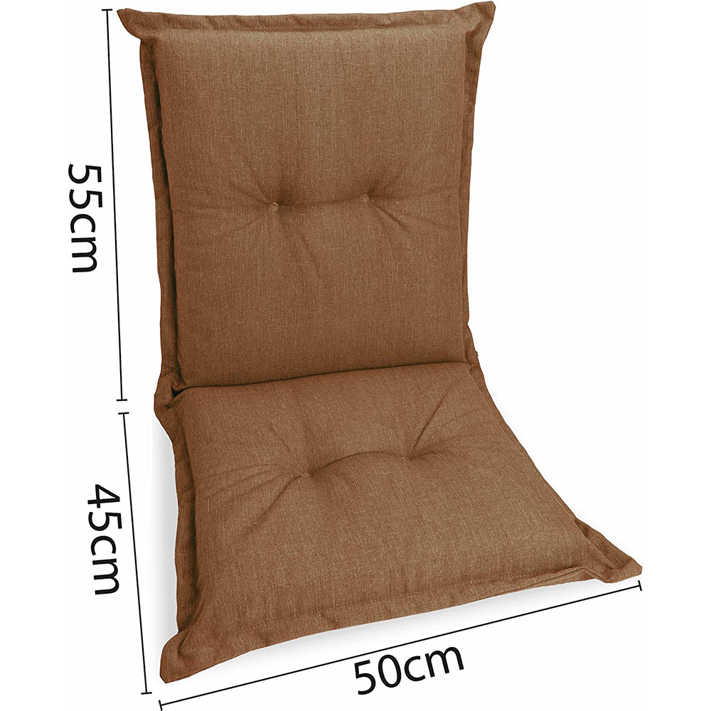 Poduszka na leżak krzesło ogrodowe CALIFORNIA 100×50 brązowa - obrazek 2