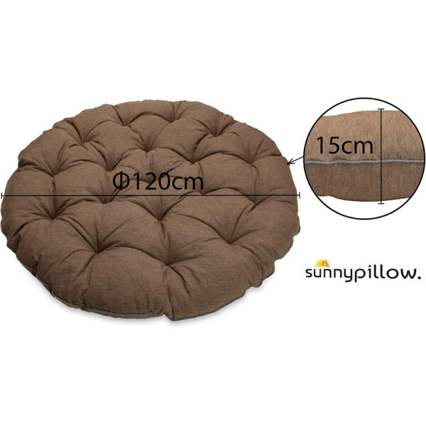Poduszka na fotel obrotowy PAPASAN brązowa - obrazek 2
