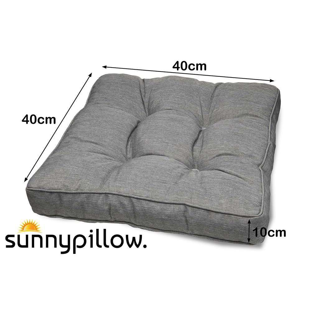 Poduszka siedzisko na meble ogrodowe model RATTAN 40x40cm jasno szara - obrazek 2