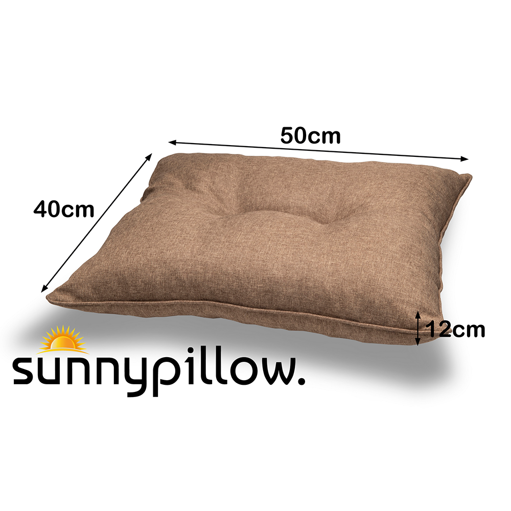 Poduszka oparcie na meble ogrodowe model RATTAN 50x40cm brązowa - obrazek 2