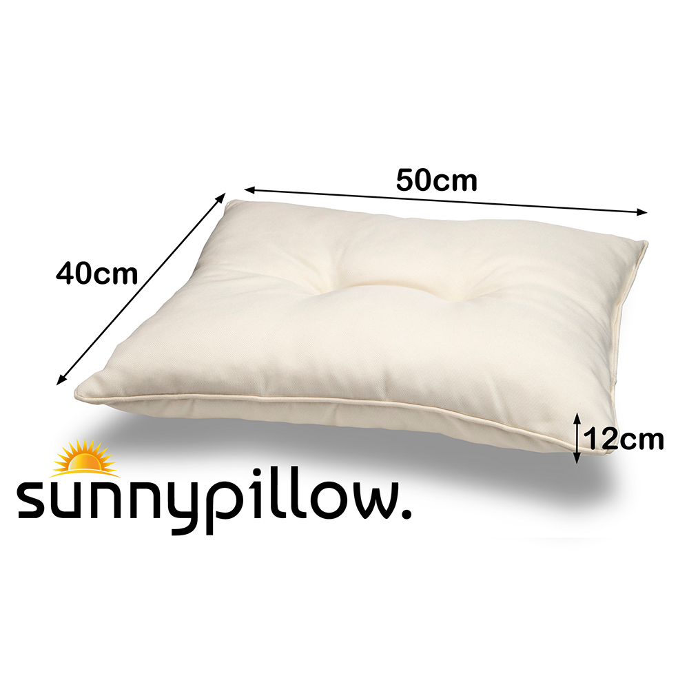 Poduszka oparcie na meble ogrodowe model RATTAN 50x40cm kremowa - obrazek 2