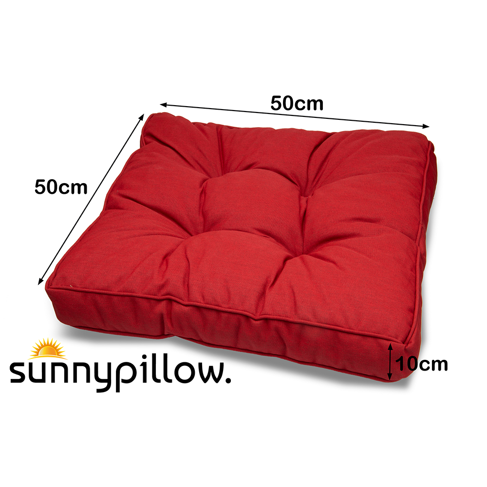 Poduszka siedzisko na meble ogrodowe model RATTAN 50x50cm czerwona - obrazek 2