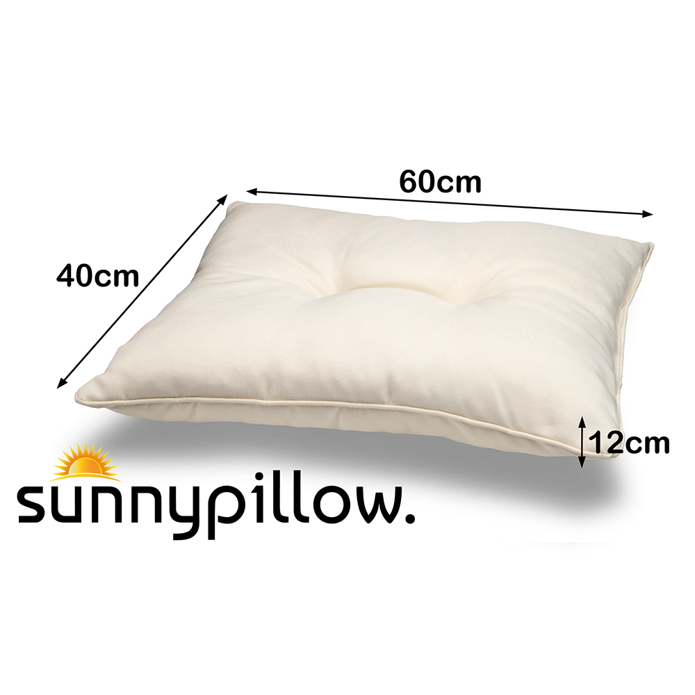 Poduszka oparcie na meble ogrodowe model RATTAN 60x40cm kremowa - obrazek 2