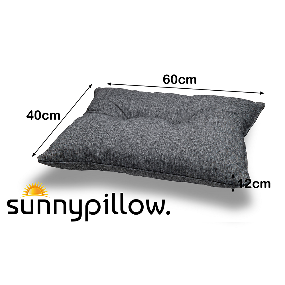 Poduszka oparcie na meble ogrodowe model RATTAN 60x40cm ciemno szara - obrazek 2