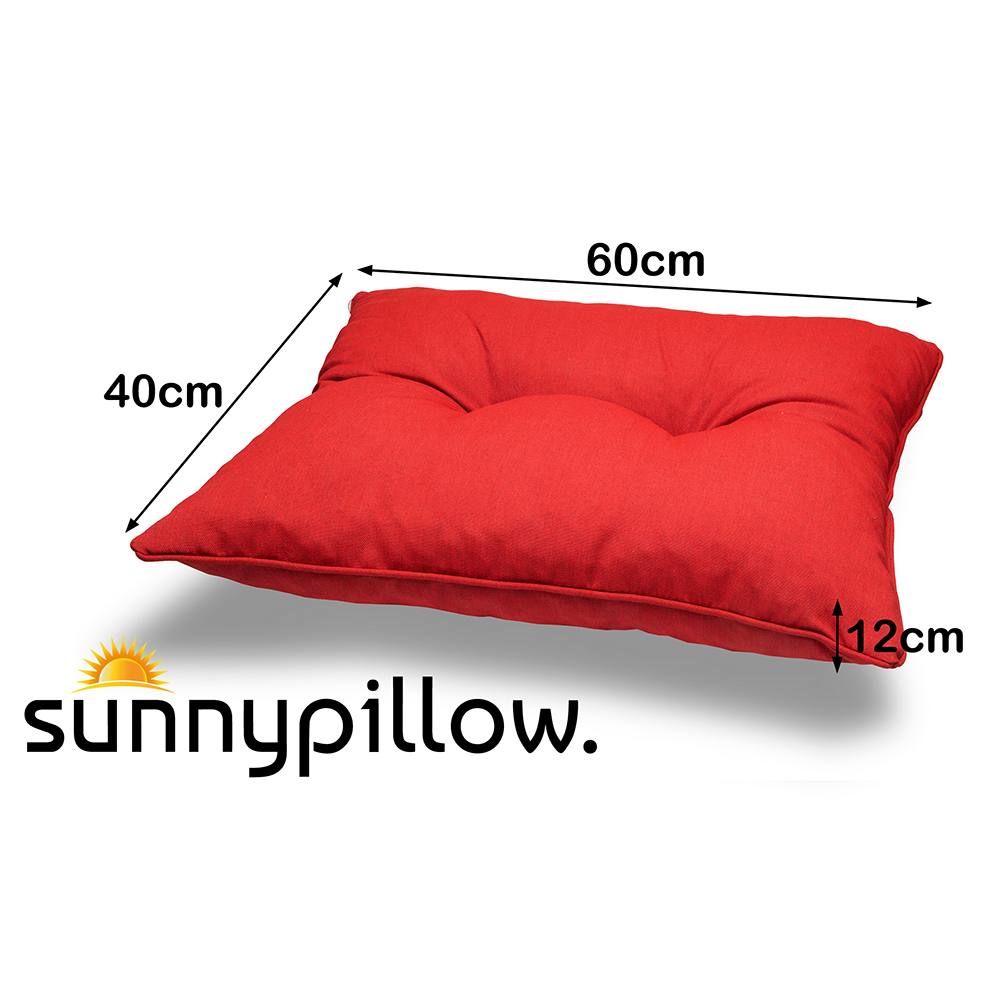 Poduszka oparcie na meble ogrodowe model RATTAN 60x40cm czerwona - obrazek 2