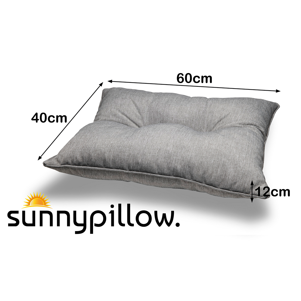 Poduszka oparcie na meble ogrodowe model RATTAN 60x40cm jasno szara - obrazek 2