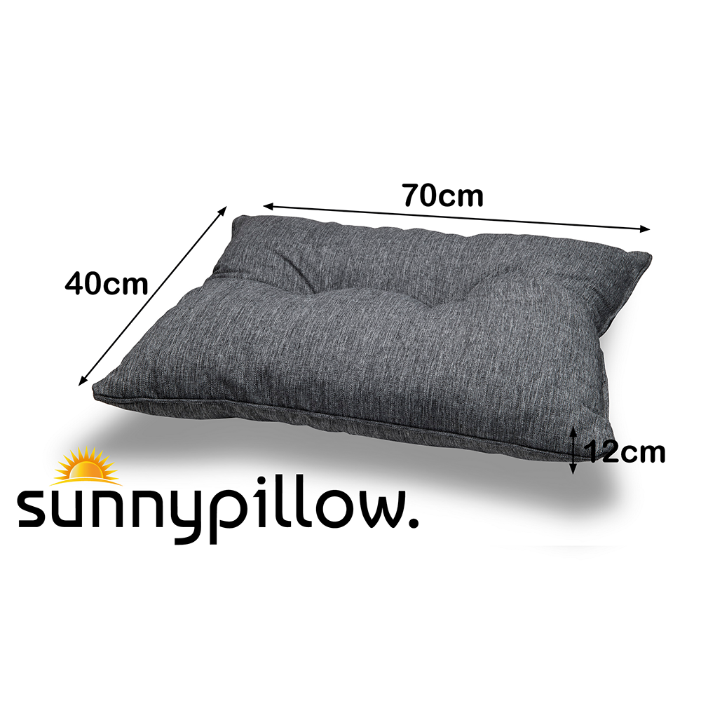 Poduszka oparcie na meble ogrodowe model RATTAN 70x40cm ciemno szara - obrazek 2