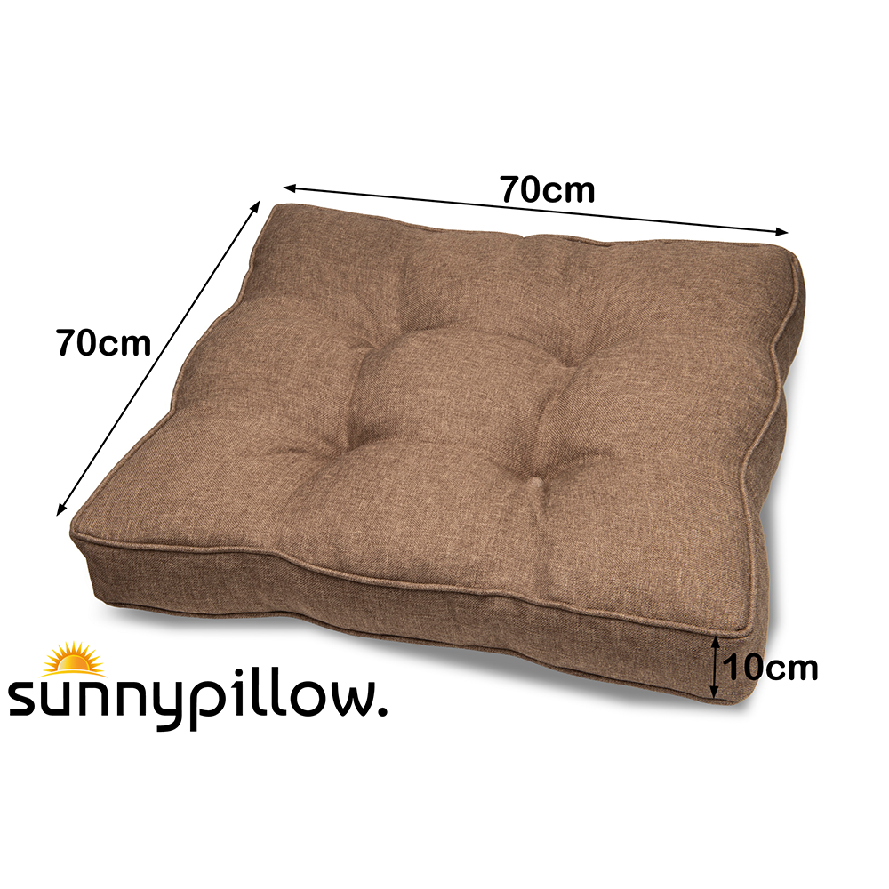 Poduszka siedzisko na meble ogrodowe model RATTAN 70x70cm brązowa - obrazek 2