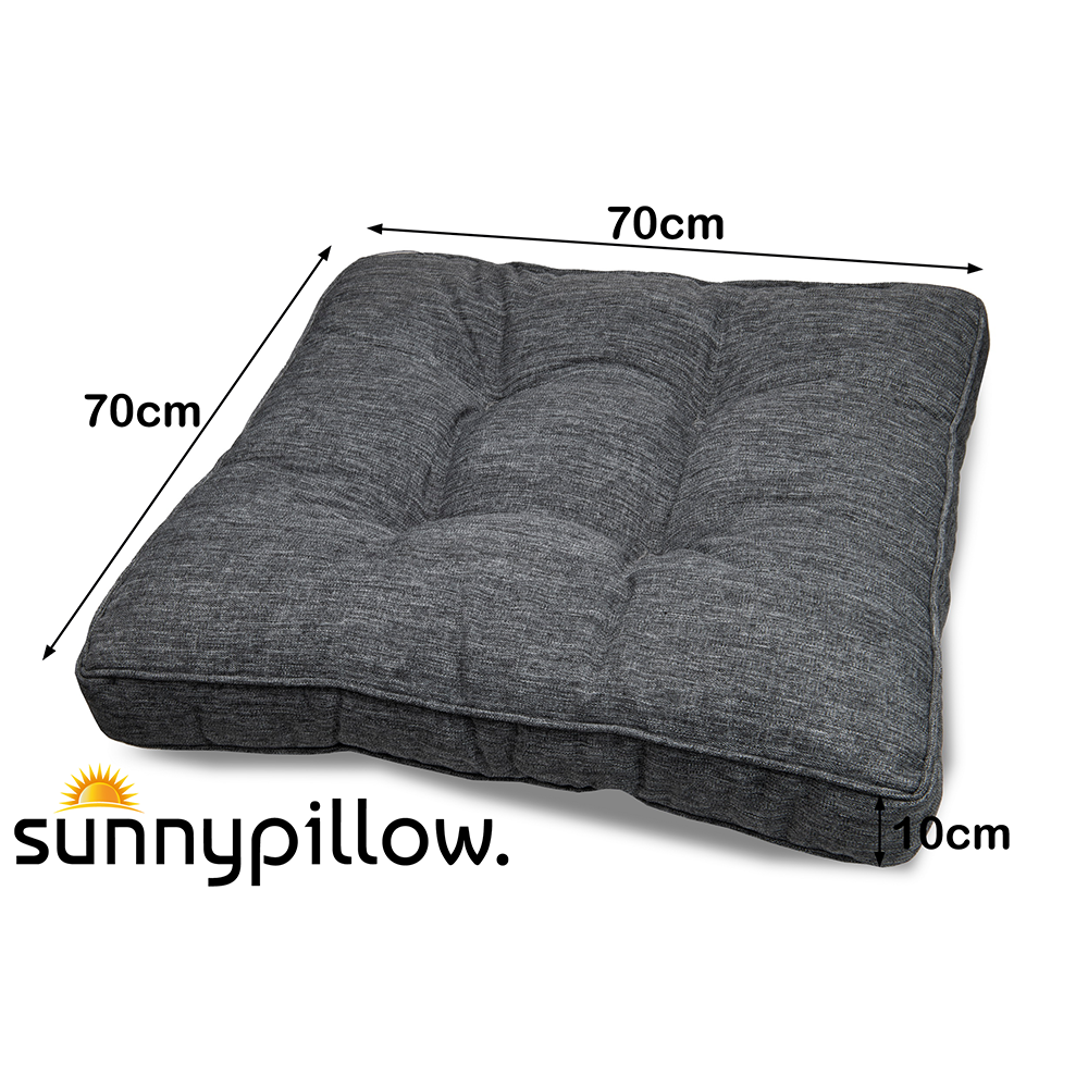 Poduszka siedzisko na meble ogrodowe model RATTAN 70x70cm ciemno szara - obrazek 2