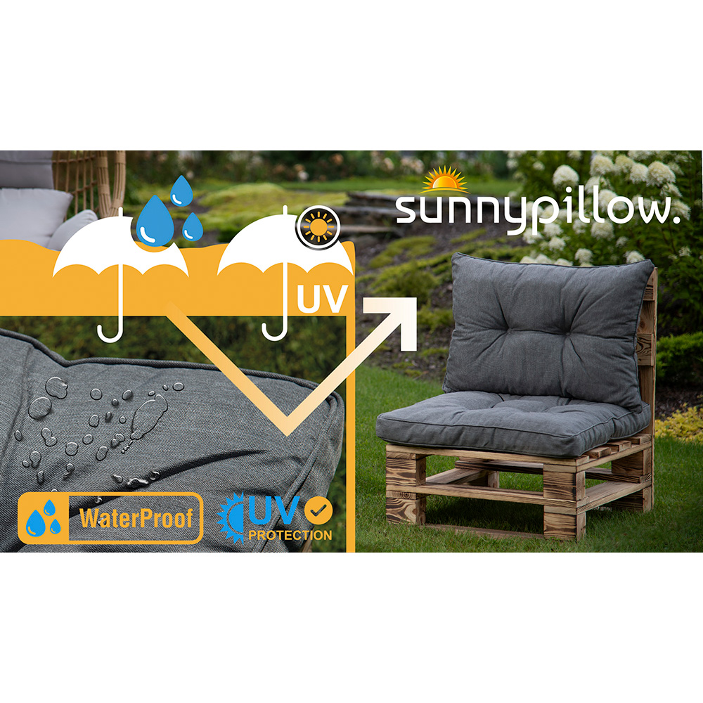 Poduszka siedzisko na meble ogrodowe model RATTAN 50x50cm jasno szara - obrazek 4