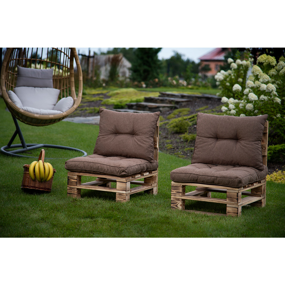 Poduszka siedzisko na meble ogrodowe model RATTAN 70x70cm brązowa - obrazek 5