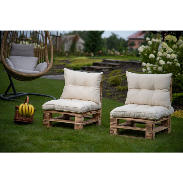 Poduszka oparcie na meble ogrodowe model RATTAN 50x40cm kremowa - obrazek 4