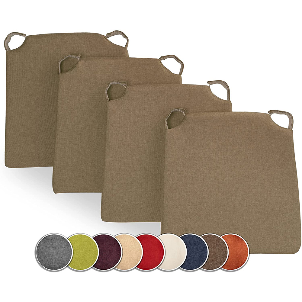 Poduszka na krzesło domowe do jadalni ROMA 35x40 brązowa - komplet 4 szt