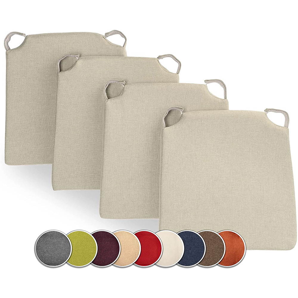 Poduszka na krzesło domowe do jadalni ROMA 35x40 kremowa - komplet 4 szt