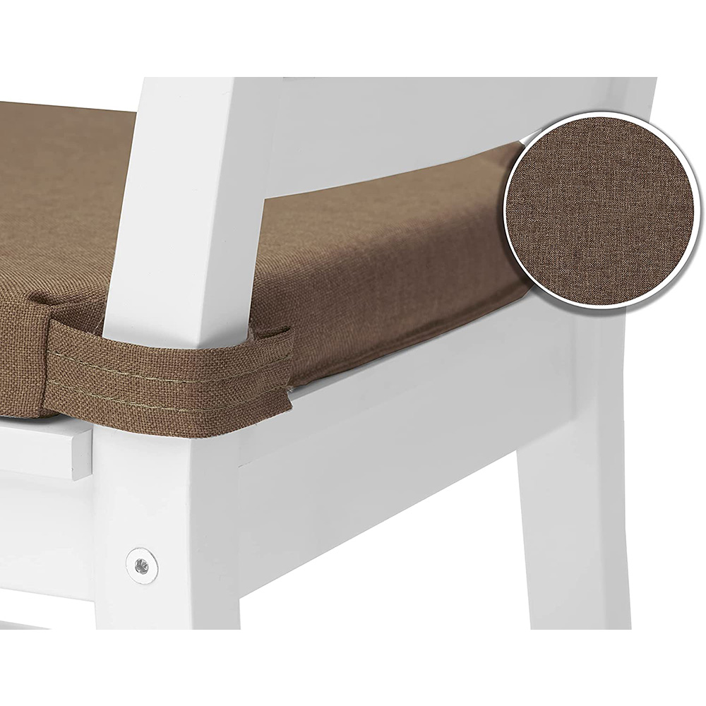 Poduszka na krzesło domowe do jadalni ROMA 35x40 brązowa - komplet 4 szt - obrazek 4