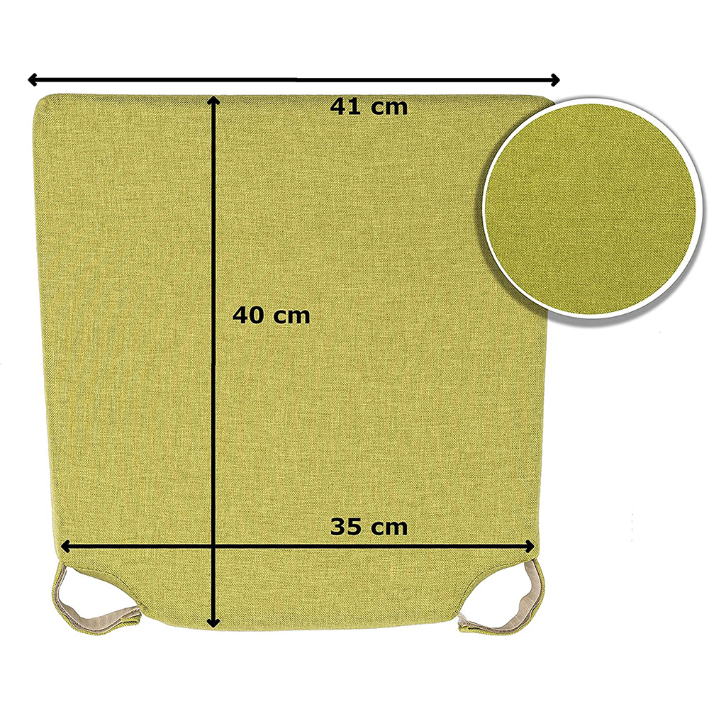 Poduszka na krzesło domowe do jadalni ROMA 35x40 zielona - komplet 4 szt - obrazek 2