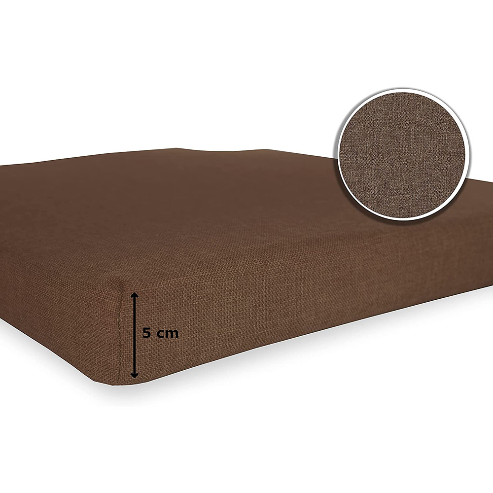 Poduszka na krzesło domowe do jadalni ROMA 35x40 brązowa - komplet 4 szt - obrazek 3