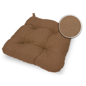 Poduszka z rzepem na krzesło i fotel ogrodowy SUZA+RZEP 40x40 brązowa