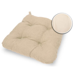 Poduszka z rzepem na krzesło i fotel ogrodowy SUZA+RZEP 40x40 kremowa