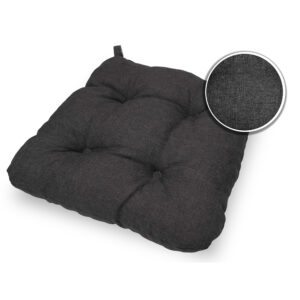 Poduszka z rzepem na krzesło i fotel ogrodowy SUZA+RZEP 40x40 ciemno szara