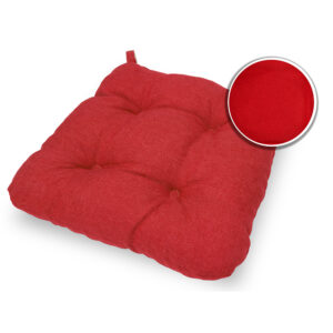 Poduszka z rzepem na krzesło i fotel ogrodowy SUZA+RZEP 40x40 czerwona