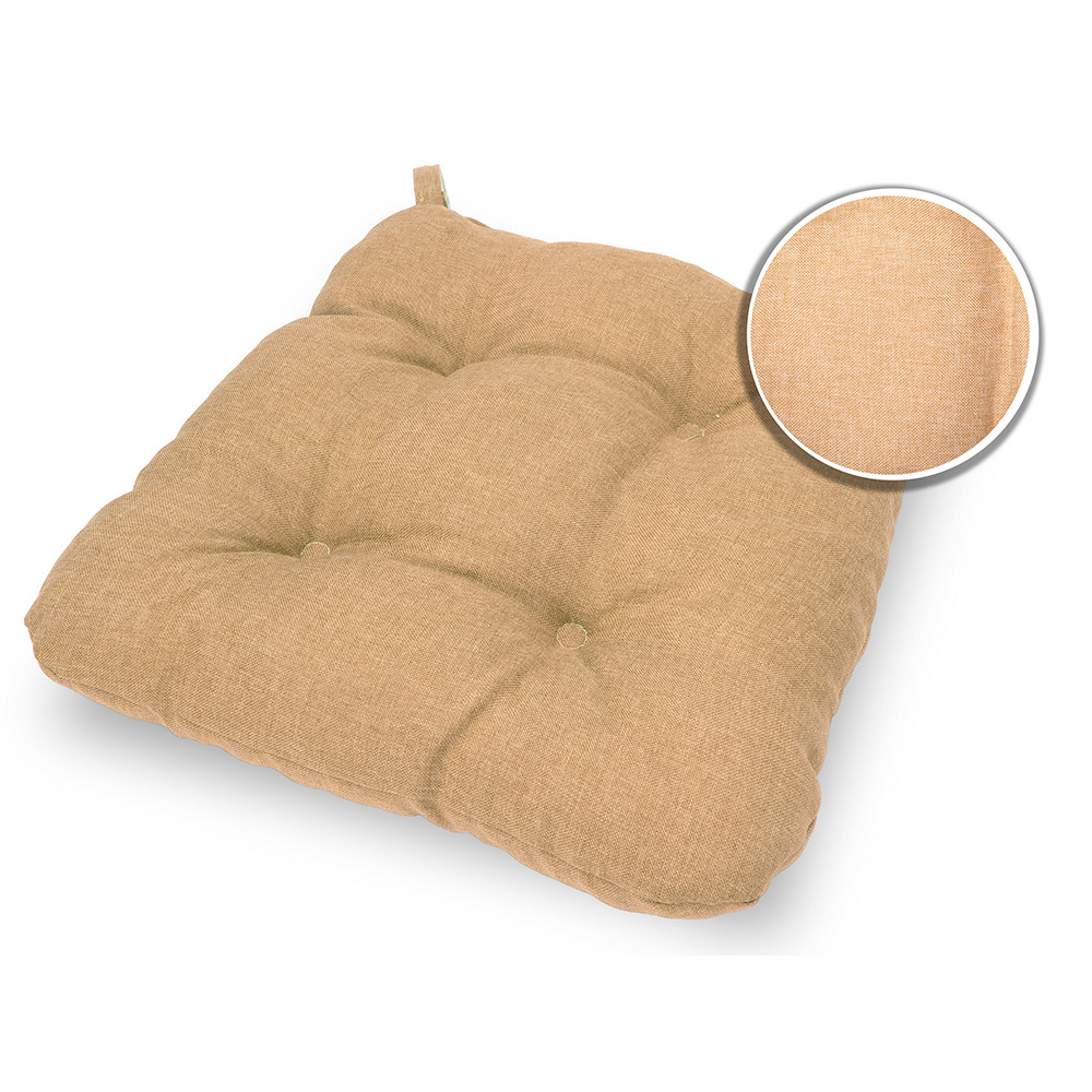 Poduszka z rzepem na krzesło i fotel ogrodowy SUZA+RZEP 40x40 piaskowa