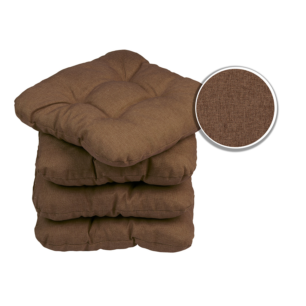 Poduszka na krzesło i fotel ogrodowy SUZA 45×45 brązowa – komplet 4 szt