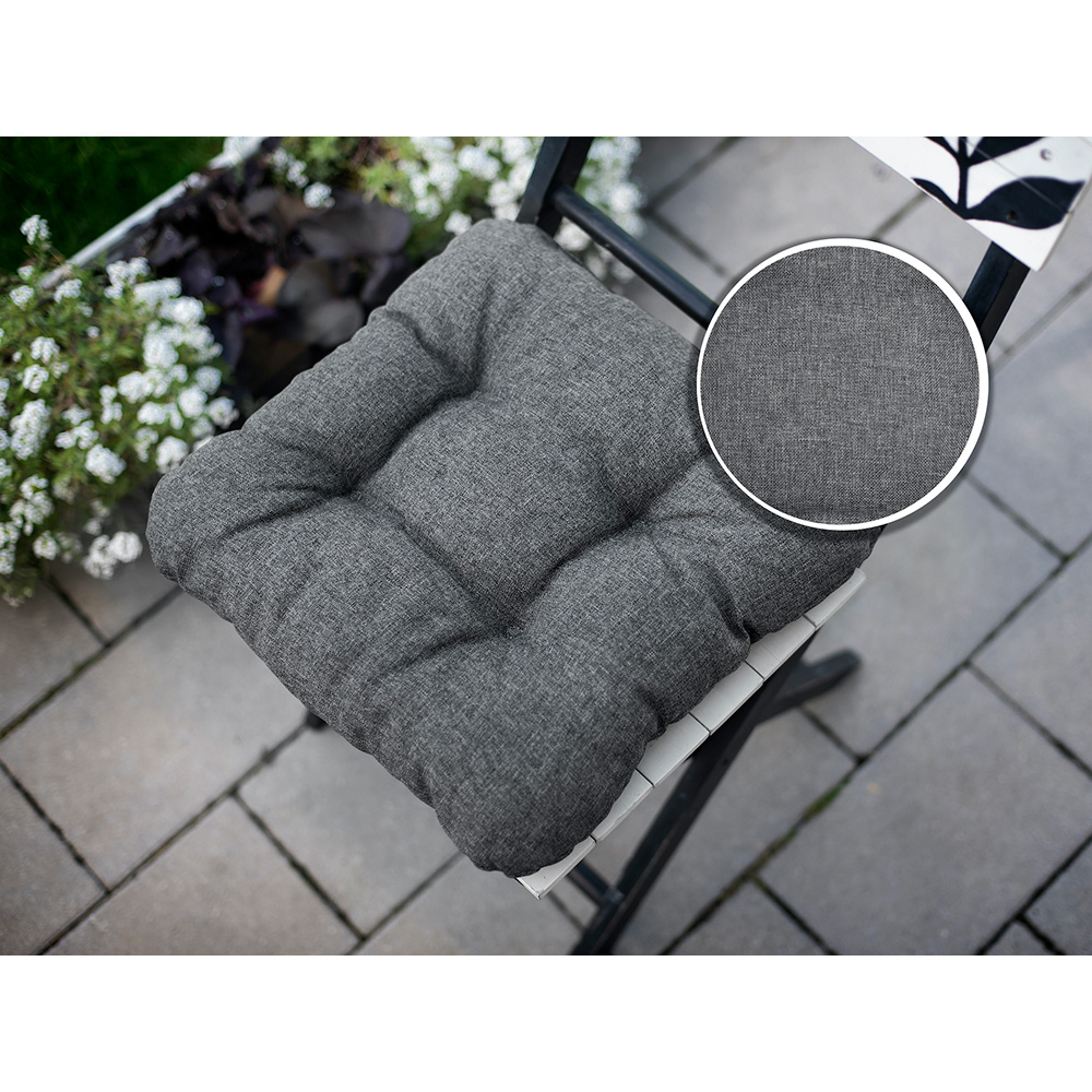 Poduszka na krzesło i fotel ogrodowy SUZA 45×45 jasno szara – komplet 4 szt - obrazek 3