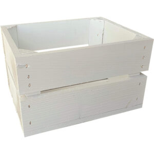 Drewniana skrzynia 25x20x15 cm wytrzymała regał biała