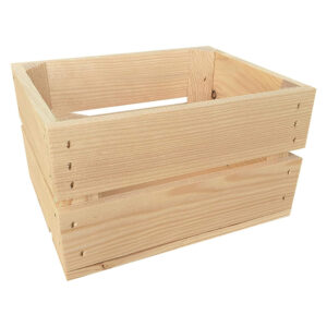 Drewniana skrzynia 25x20x15 cm wytrzymała regał naturalna