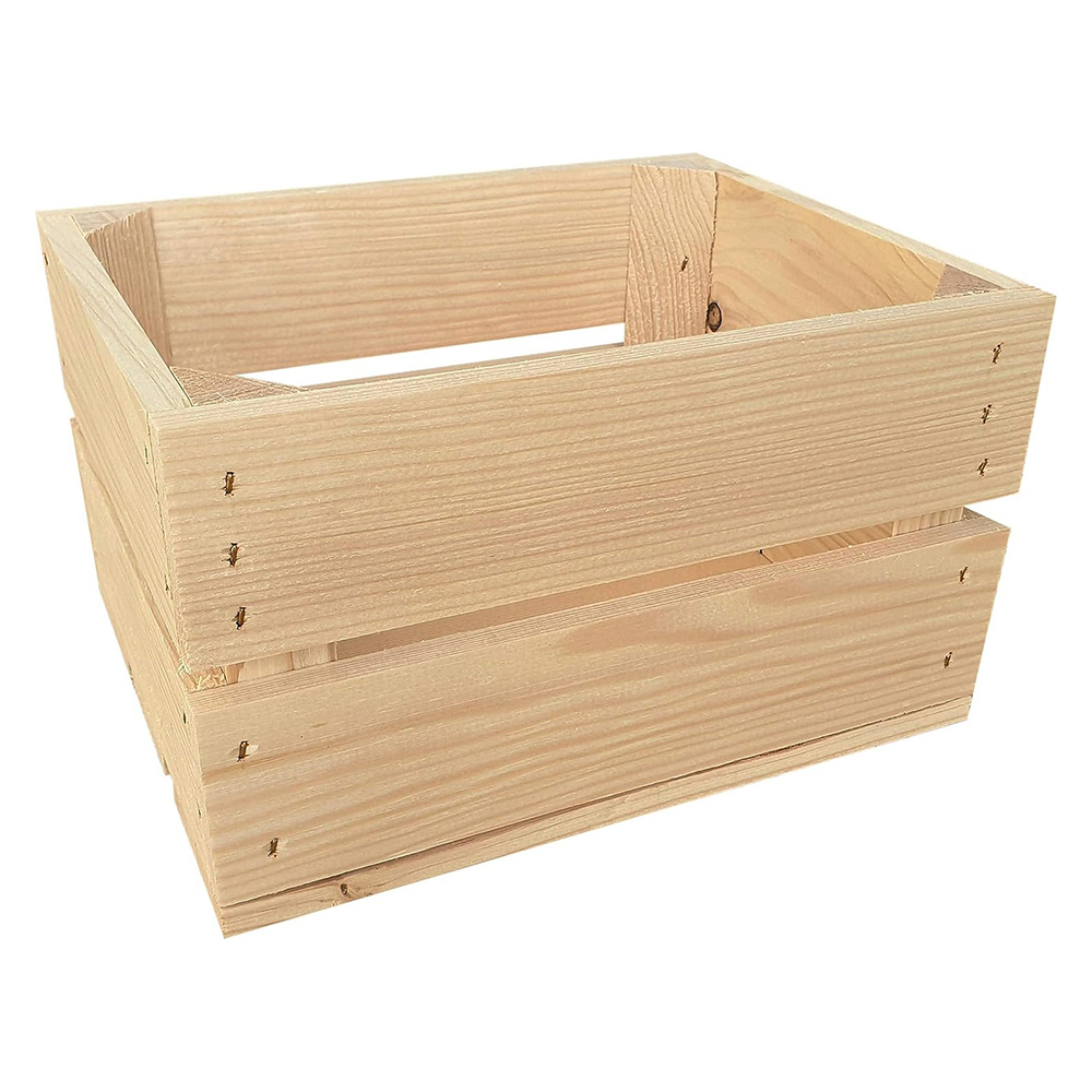 Drewniana skrzynia 25x20x15 cm wytrzymała regał naturalna
