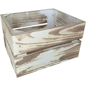 Drewniana skrzynia 25x20x15 cm wytrzymała regał vintage