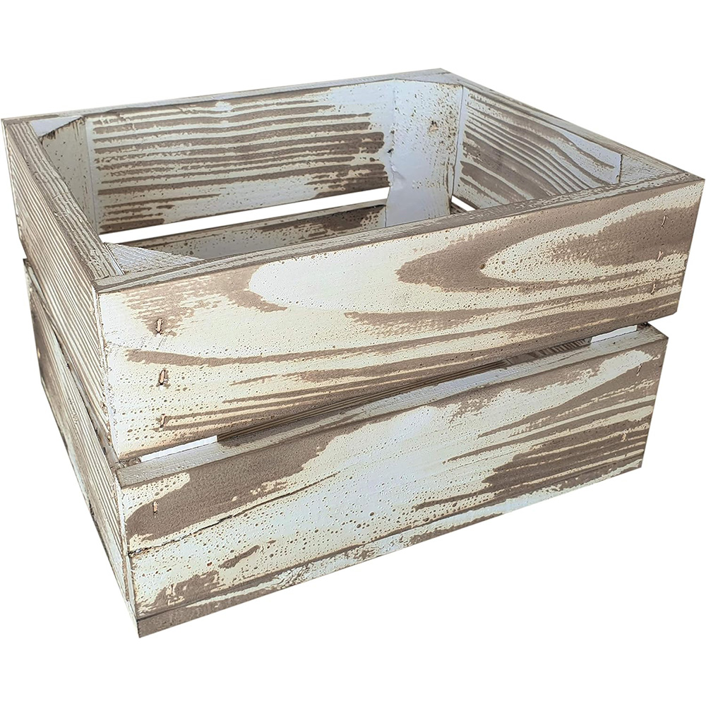 Drewniana skrzynia 25x20x15 cm wytrzymała regał vintage