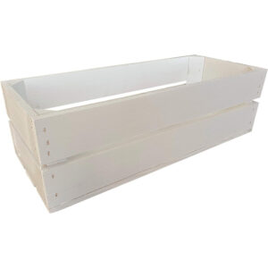 Drewniana skrzynia 50x20x15 cm wytrzymała regał biała