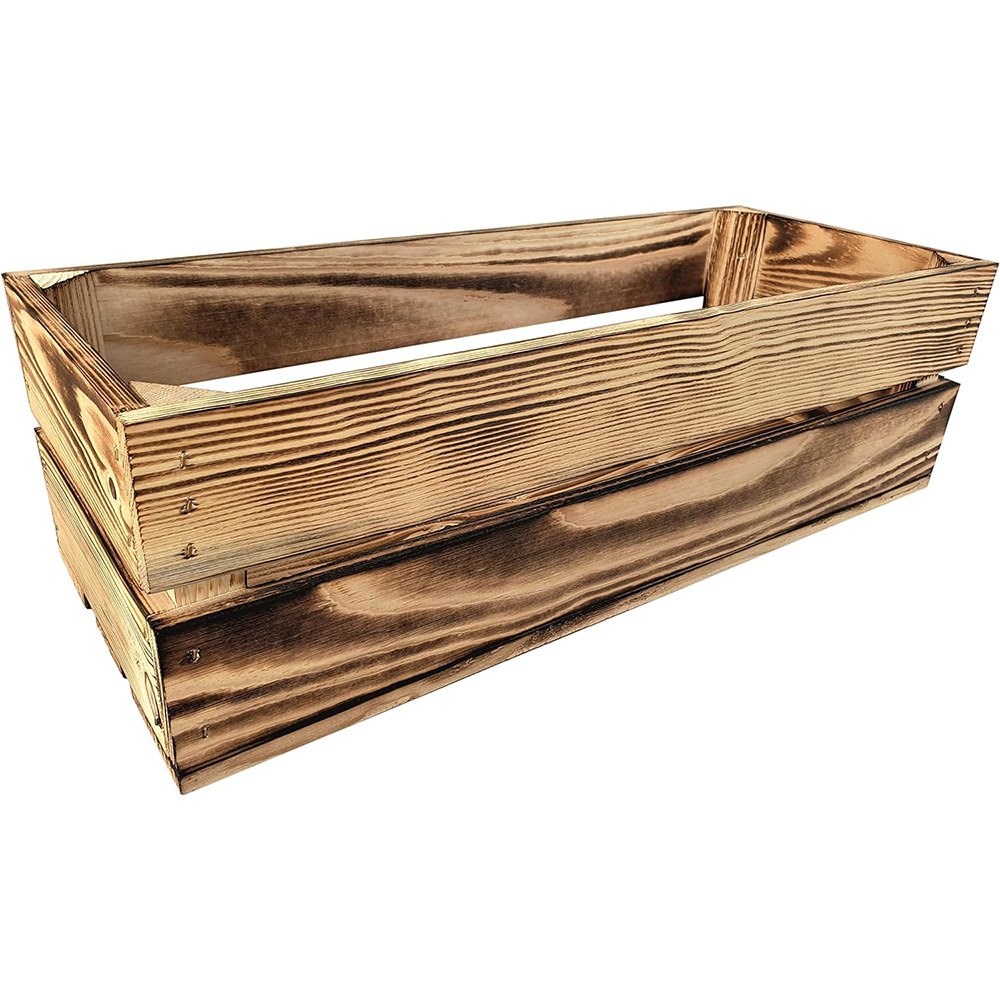 Drewniana skrzynia 50x20x15 cm wytrzymała regał rustykalna