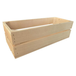 Drewniana skrzynia 50x20x15 cm wytrzymała regał naturalna