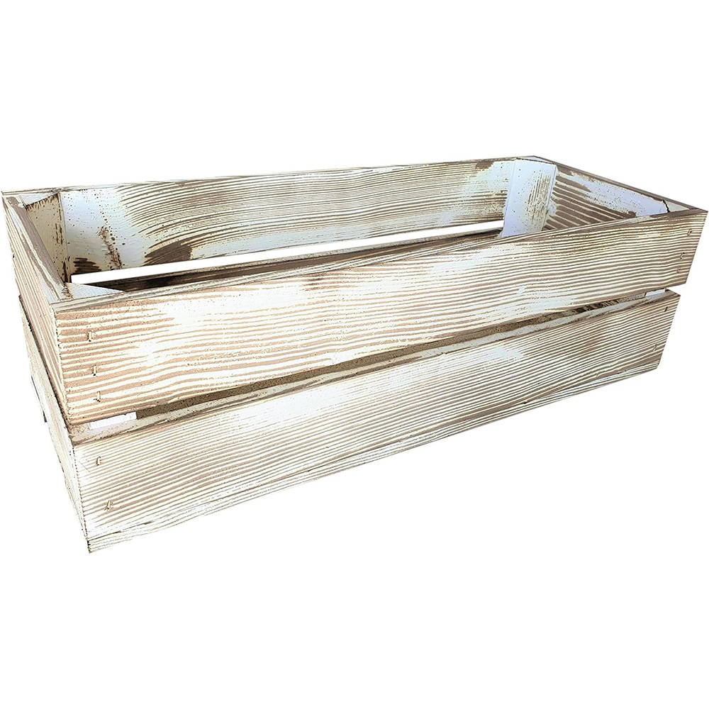 Drewniana skrzynia 50x20x15 cm wytrzymała regał vintage