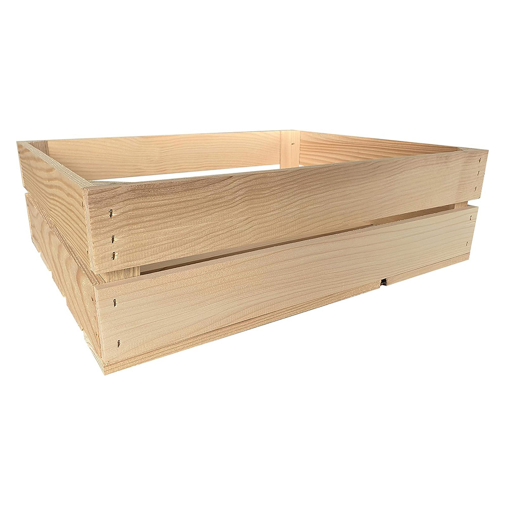 Drewniana skrzynia 50x40x15 cm wytrzymała regał naturalna