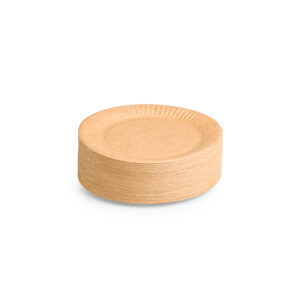 Talerzyki papierowe jednorazowe ekologiczne 15 cm eko kraft - 100 szt