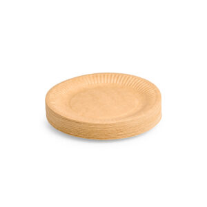 Talerzyki papierowe jednorazowe ekologiczne 18 cm eko kraft - 100 szt
