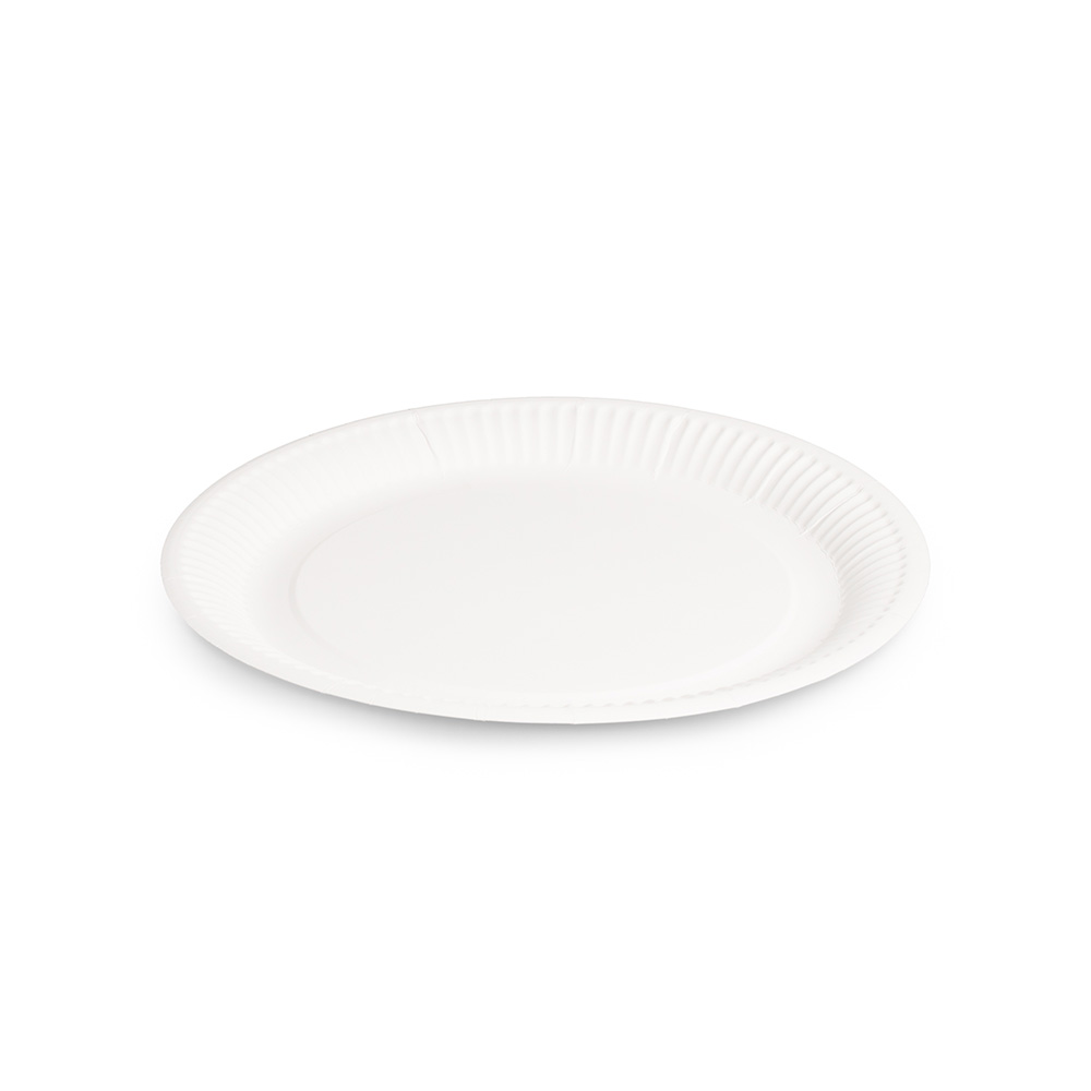 Talerzyki papierowe jednorazowe ekologiczne 23 cm - 100 szt - obrazek 2