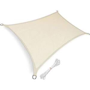 Przewiewny żagiel ogrodowy przeciwsłoneczny 3x4m kremowy