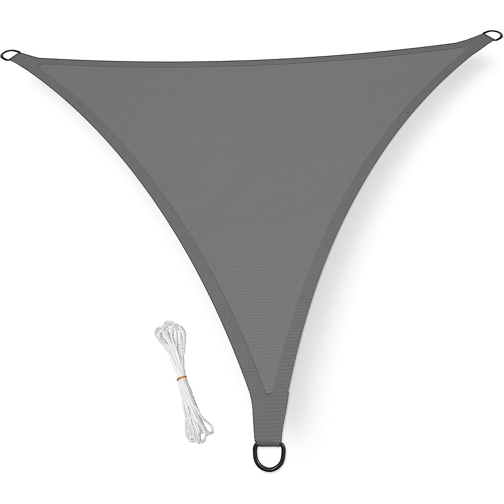 Wodoodporny żagiel ogrodowy przeciwsłoneczny 5x5x5m szary