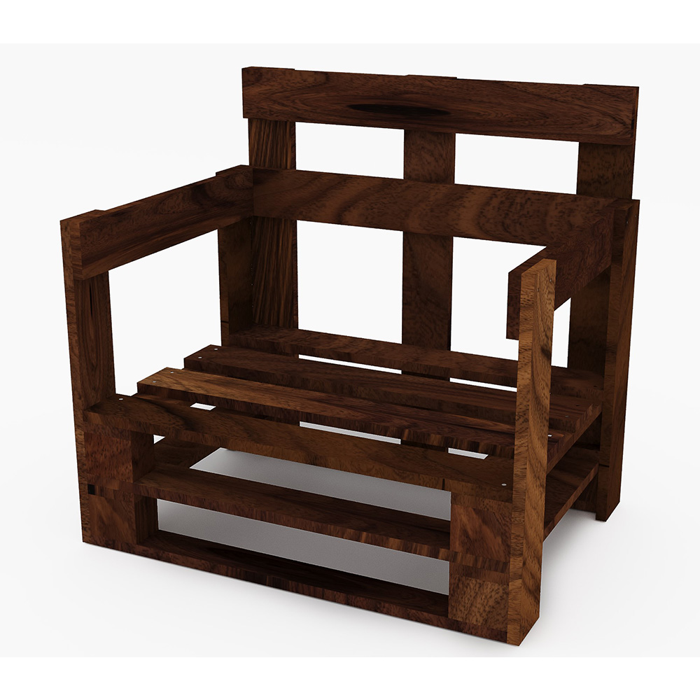 Fotel z palet model MPE PALISANDER
