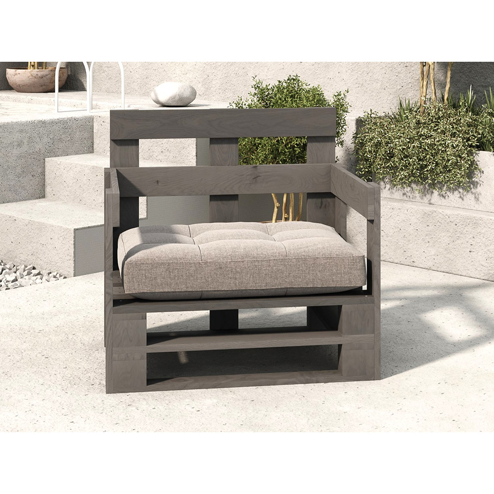 Fotel z palet model MPE SZARY - obrazek 3