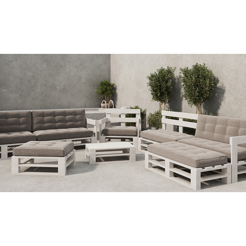 Fotel z palet model MPE BIAŁY - obrazek 4